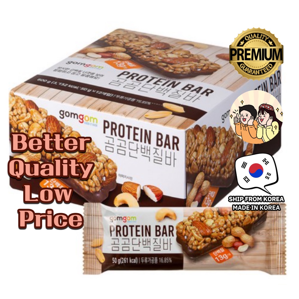 [gomgom]Korean protein bar 3P/6P/12P High protein snack with delicius