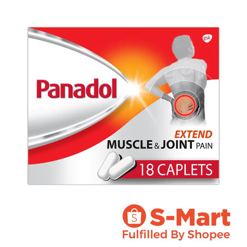 Panadol Extend for Muscle and Joint Pain Relief, 18 tablets Shopee