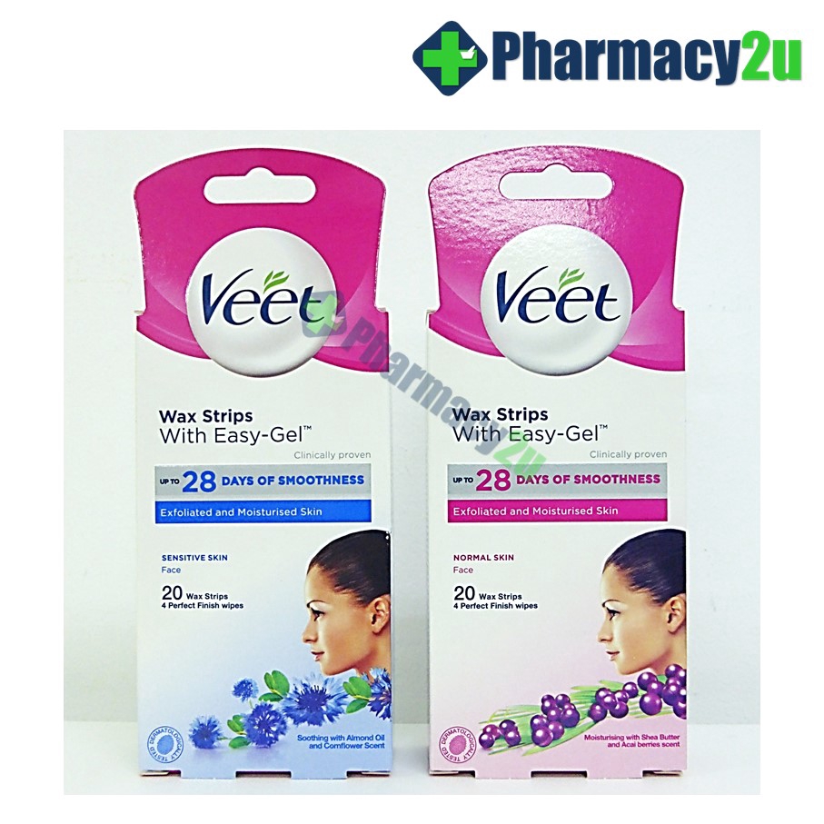 VEET FACE PRECISION WAX STRIPS EASYGEWAX 20S Shopee Singapore
