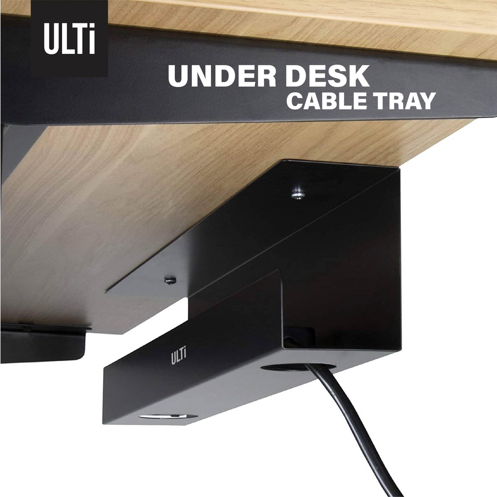 ULTi Under Desk Cable Management Tray, Power Strip Holder, Cord