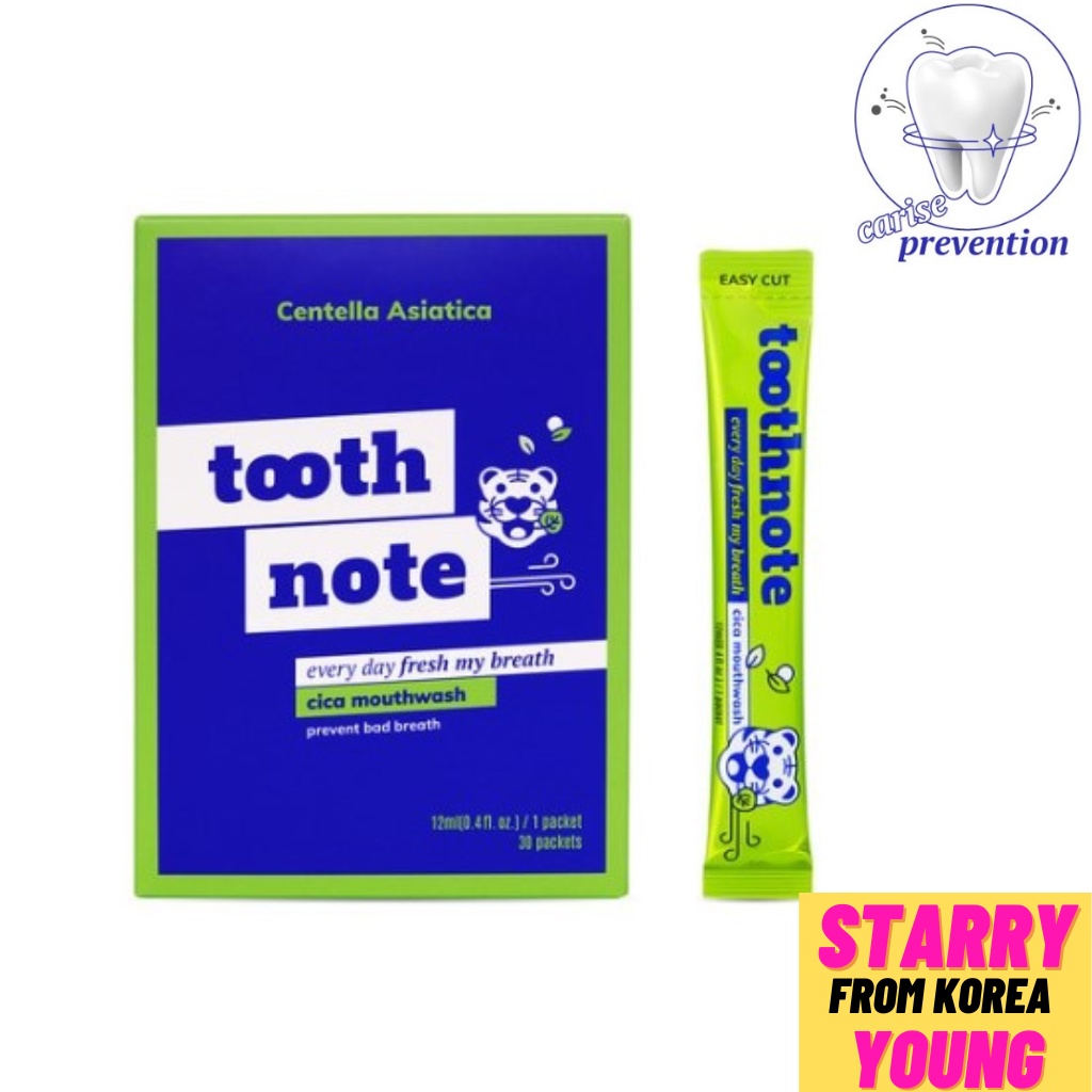 Toothnote Cica Stick Mouthwash (12ml x 30)/ Mouth Gargle Mouthwash Stick Travel Sachet Mouth