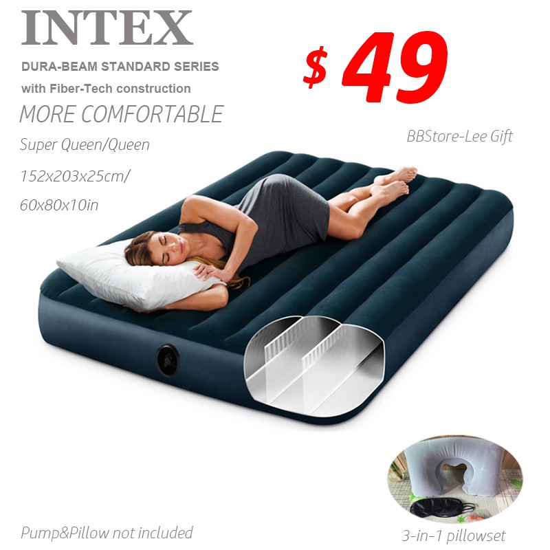 Bed Height 10/" Intex DuraBeam Standard Series Deluxe SingleHigh