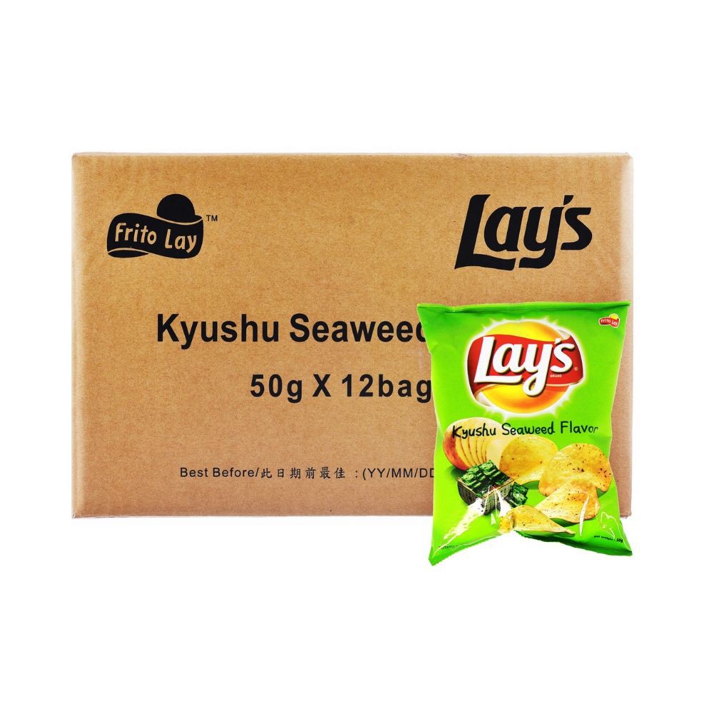 Lay's Kyushu Seaweed Potato Chips (50g x 12 Packs) Shopee Singapore