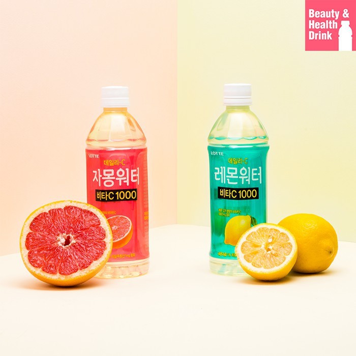 LOTTE DailyC Vitamin Water (Grapefruit and Lemon) Bundle (24 x 500ml) Shopee Singapore
