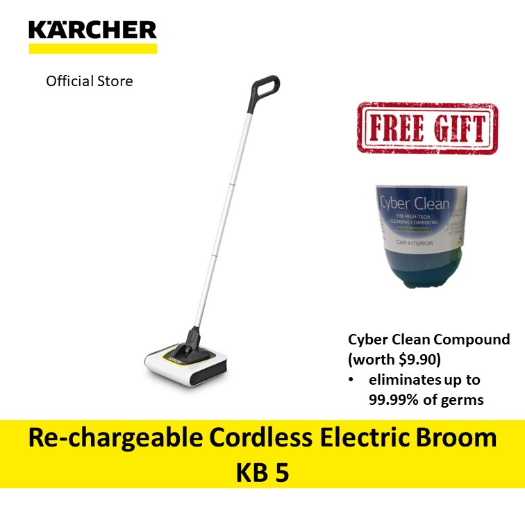 Karcher Cordless Electric Broom KB 5 White Premium Shopee Singapore