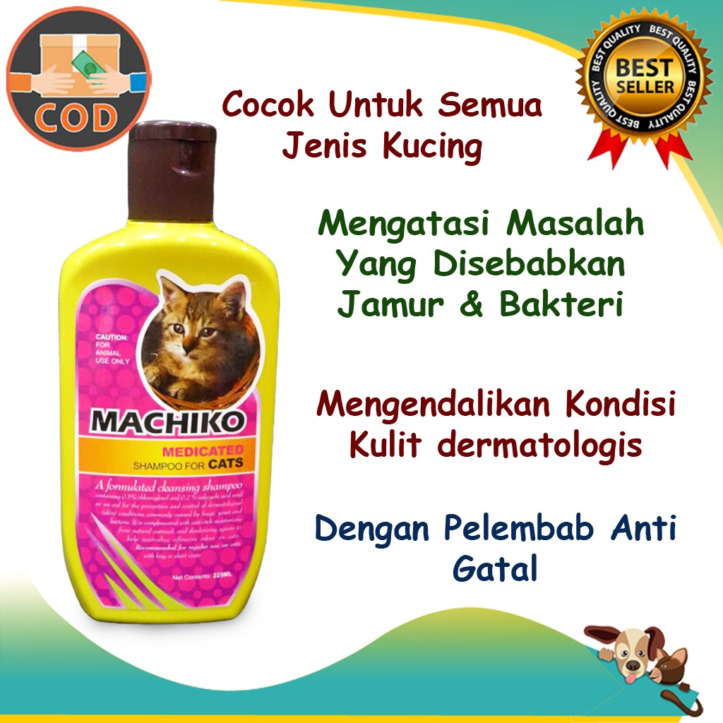 225ml Machiko Medicated Cat Shampoo Pet Cat Shampoo Mildew Shampoo