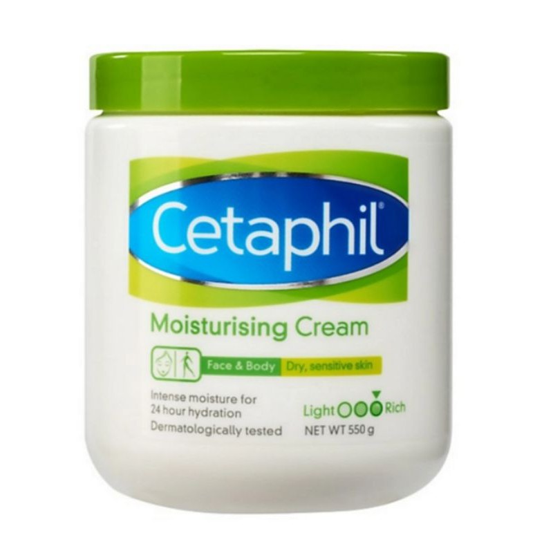 Cetaphil Moisturizing Cream for Dry/Sensitive Skin 550g Shopee Singapore