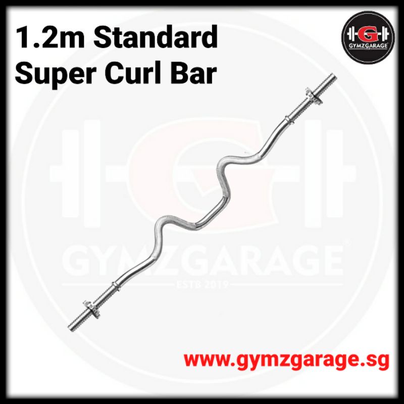 1.2m Standard Super Curl Bar ( Home Gym Fitness Hex Dumbbell Barbell