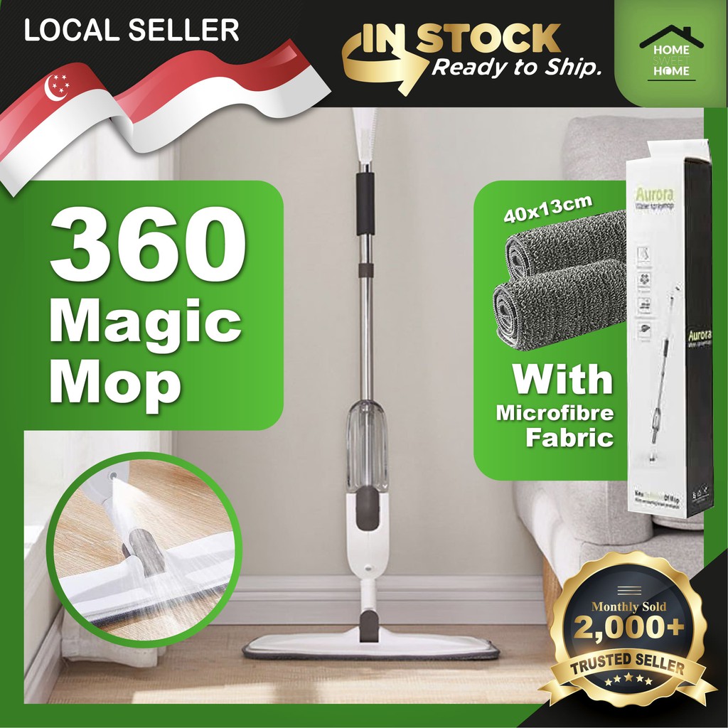 Aurora Water Spray Mop Self Cleaning Flat Spray Mop New Spray System Aluminum Rod Lazy Mop Set