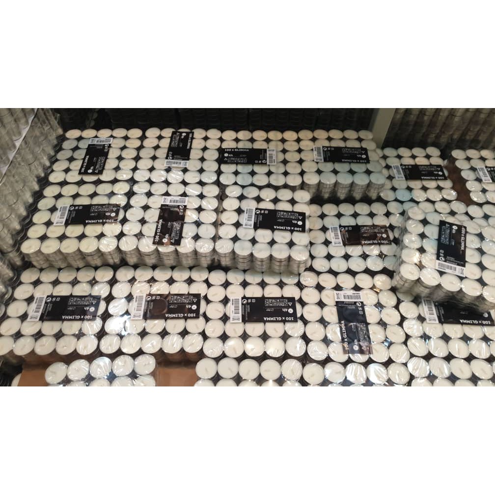 (Ready Stock) IKea Glimma 100Piece Unscented Tealight Candle(100pcs