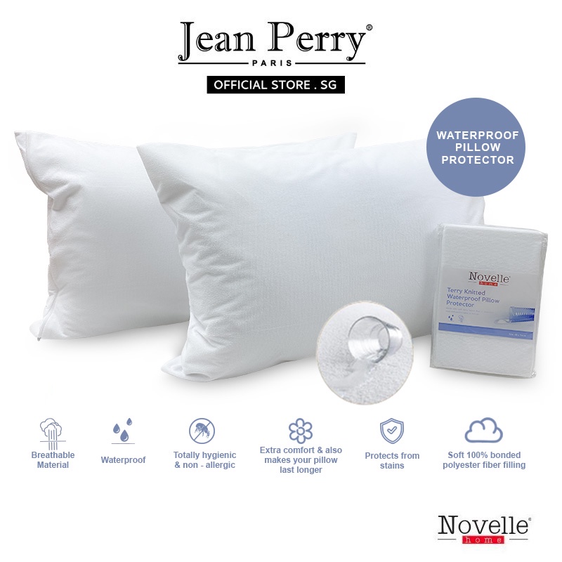 Novelle Waterproof Zipper Pillow Protector I Waterproof Pillow
