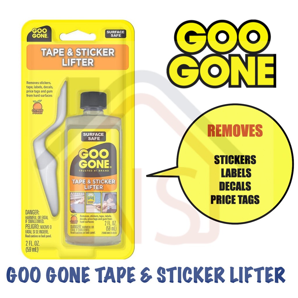 GOO GONE Tape and Sticker Lifter 2Oz/ Sticker Remover/ Adhesive Remover Shopee Singapore