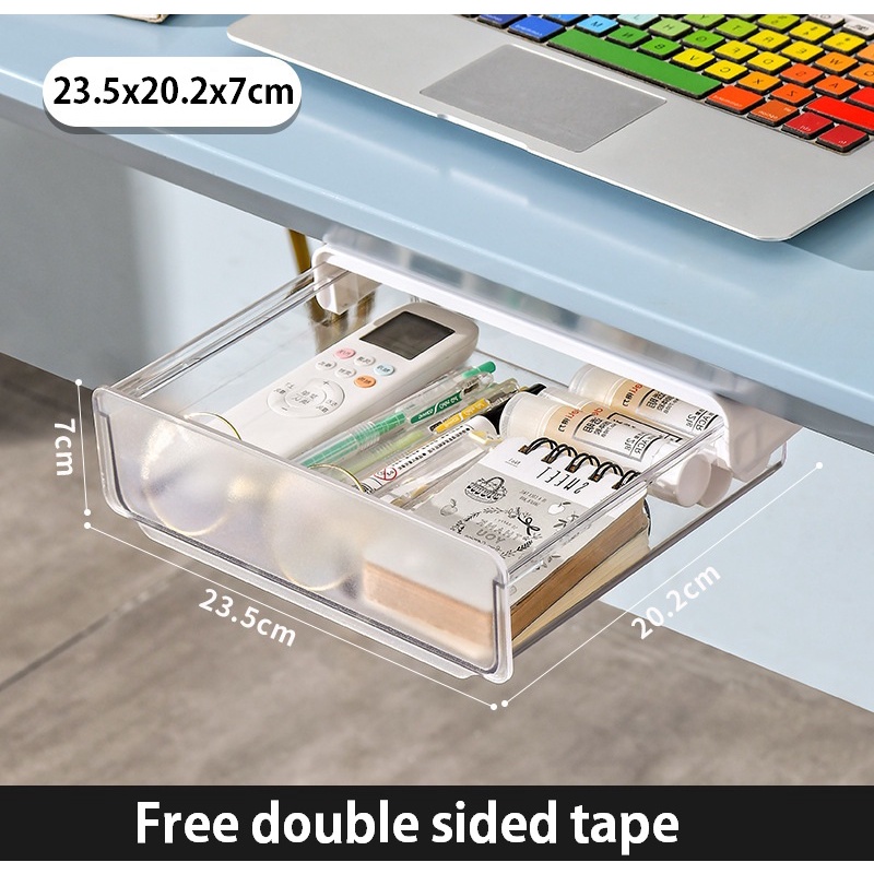 L Size Under Desk Drawer Under Table Drawer Shelf Sliding Drawer Storage Drawer Storage Box Self