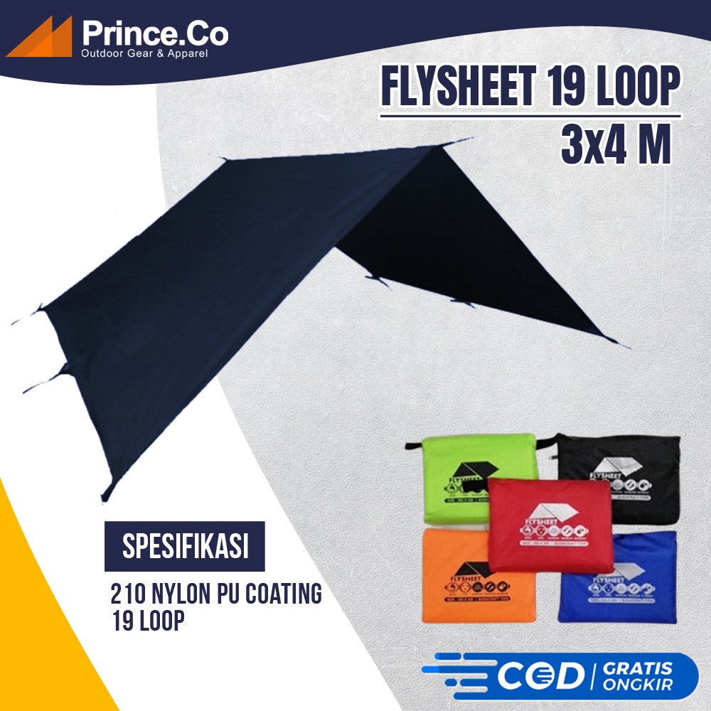 TENDA Flysheet 3x4 19 Loop Hole Fly sheet Tent Bivak