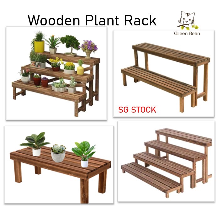[SG STOCK] Plant Stand For Outdoor And Indoor/Wooden Plant rack/Flower