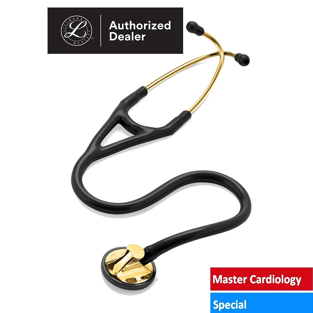 3M Black Tube, Brass Finish Chestpiece, Master Cardiology 2175, 3M