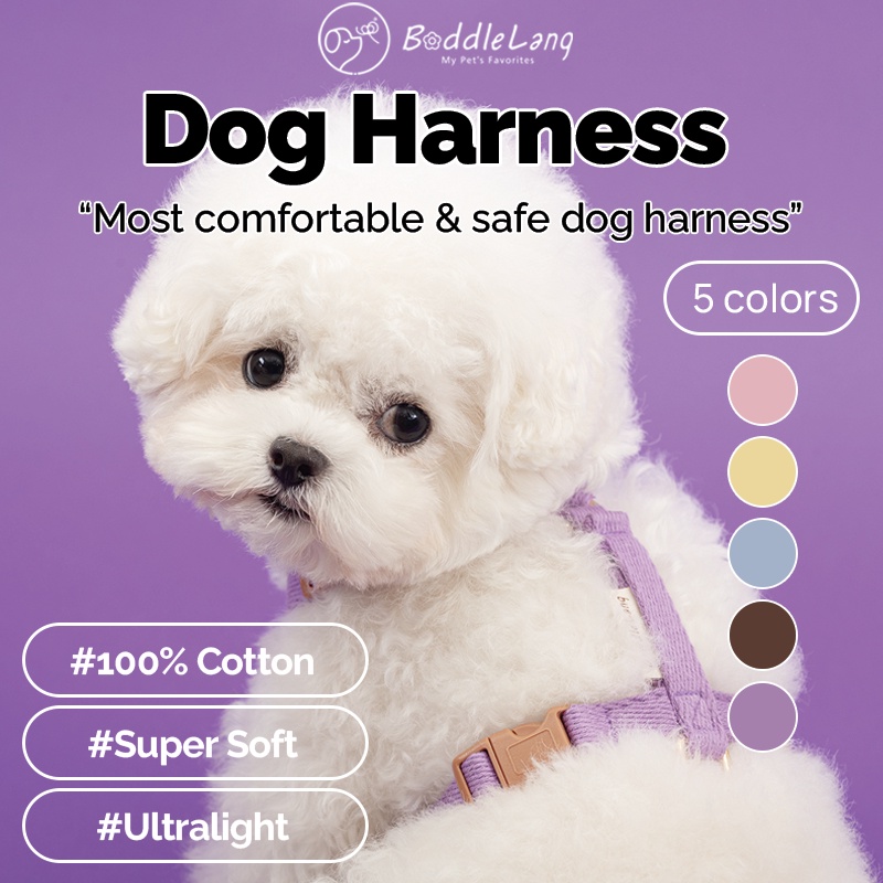 [Boddlelang] Adjustable Dog H Harness 5 Colors for Small to Medium Dogs, No Choke, Escape Proof