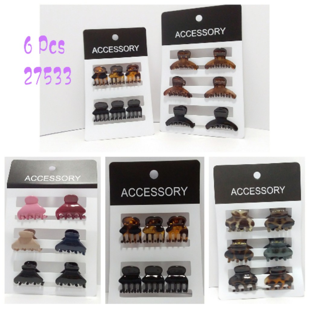🔥READY STOCK🔥 6 Pcs Small Plastic Hair Clips Claws Clamps Shopee