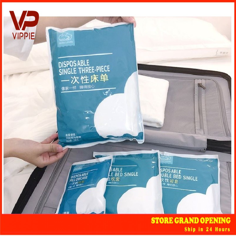 VIPPIE Disposable Travel Bed Sheets Set Anti Pollutant Portable Travel