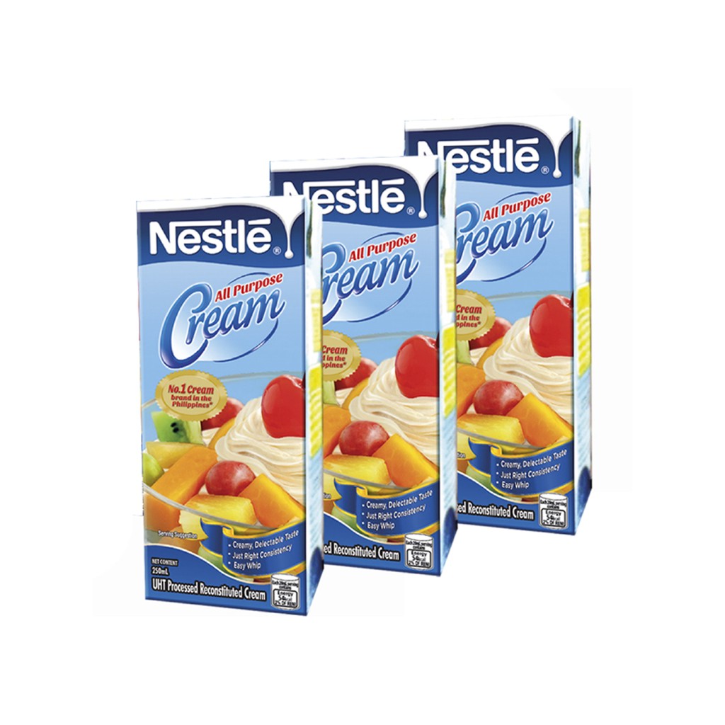 Nestle AllPurpose Cream 250ml [Pack of 3] Shopee Singapore