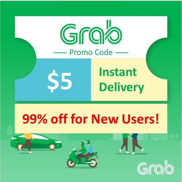 Grab SGD5 promo code Instant Delivery Shopee Singapore