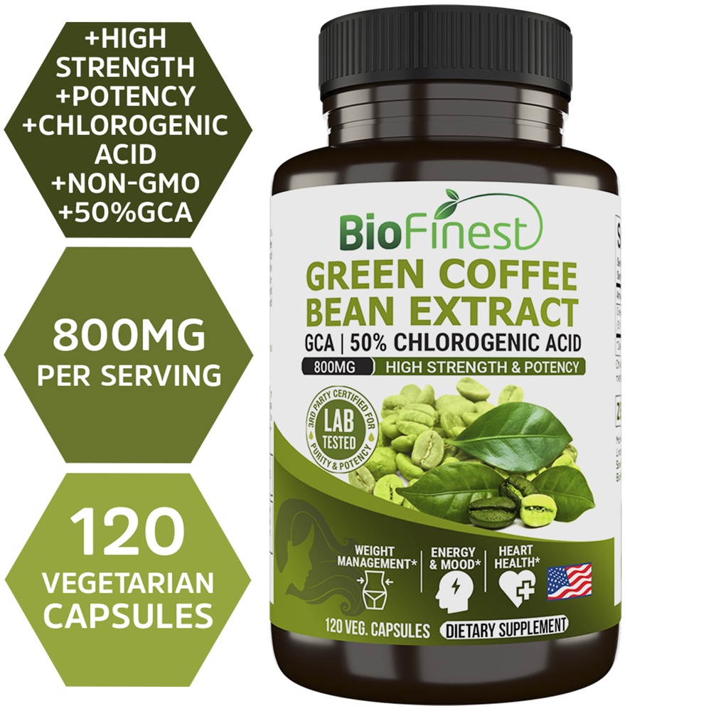 Biofinest Green Coffee Bean 800mg Extract GCA Antioxidant Supplement