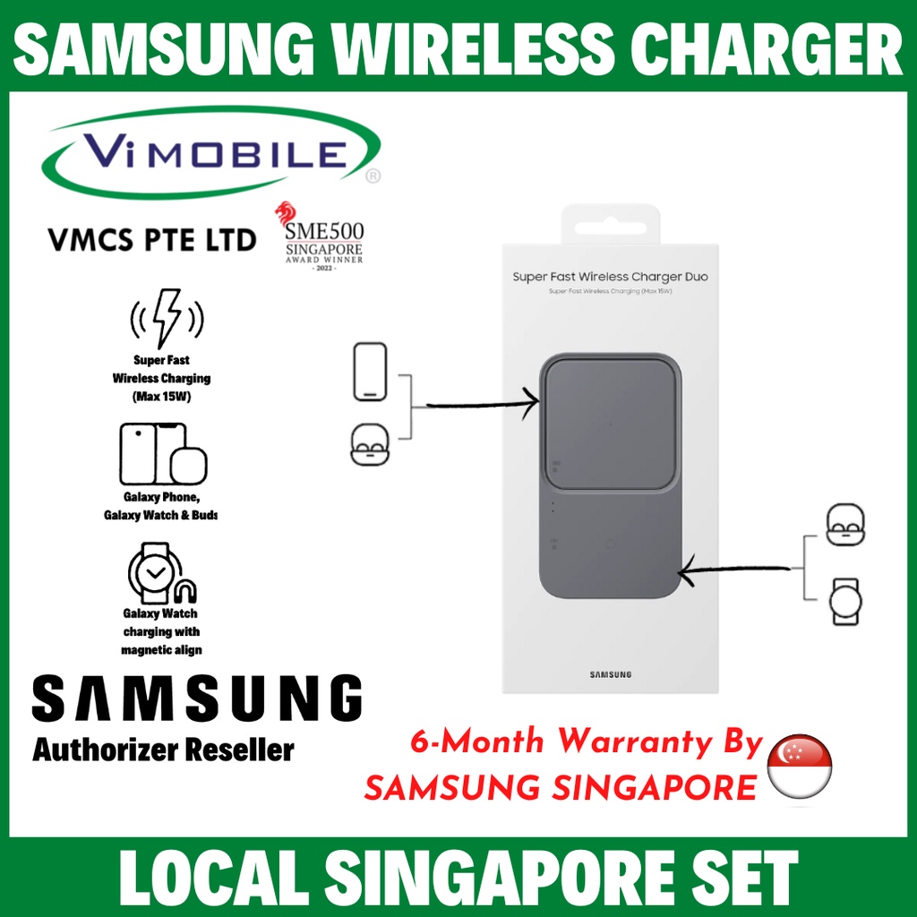 Samsung 15W Wireless Charger Duo with 25W PD Adapter & Type C Cable