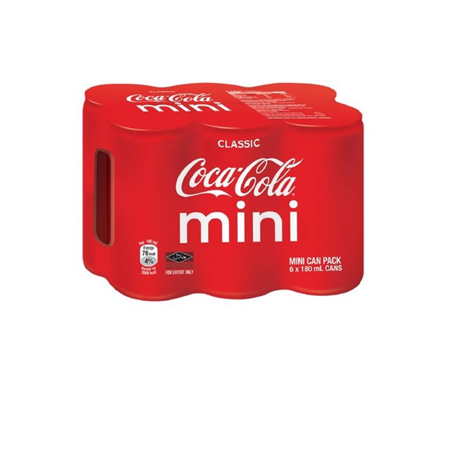 CocaCola Coke Classic Mini Cans (6 x 180ml) Pack Shopee Singapore