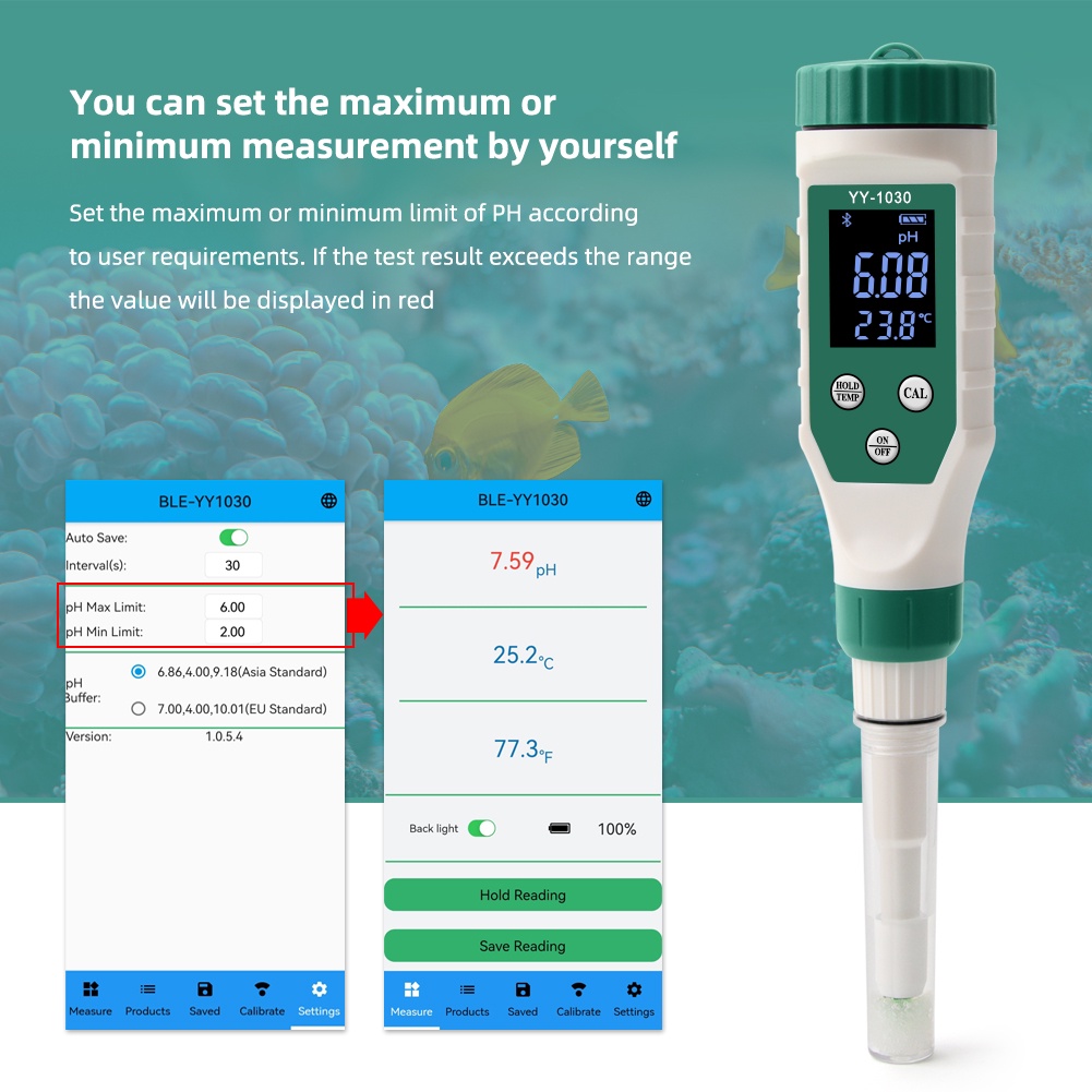 Yago Ph Meter For Food Glass Ph Tester For Water Soil Rice Bread Dairy