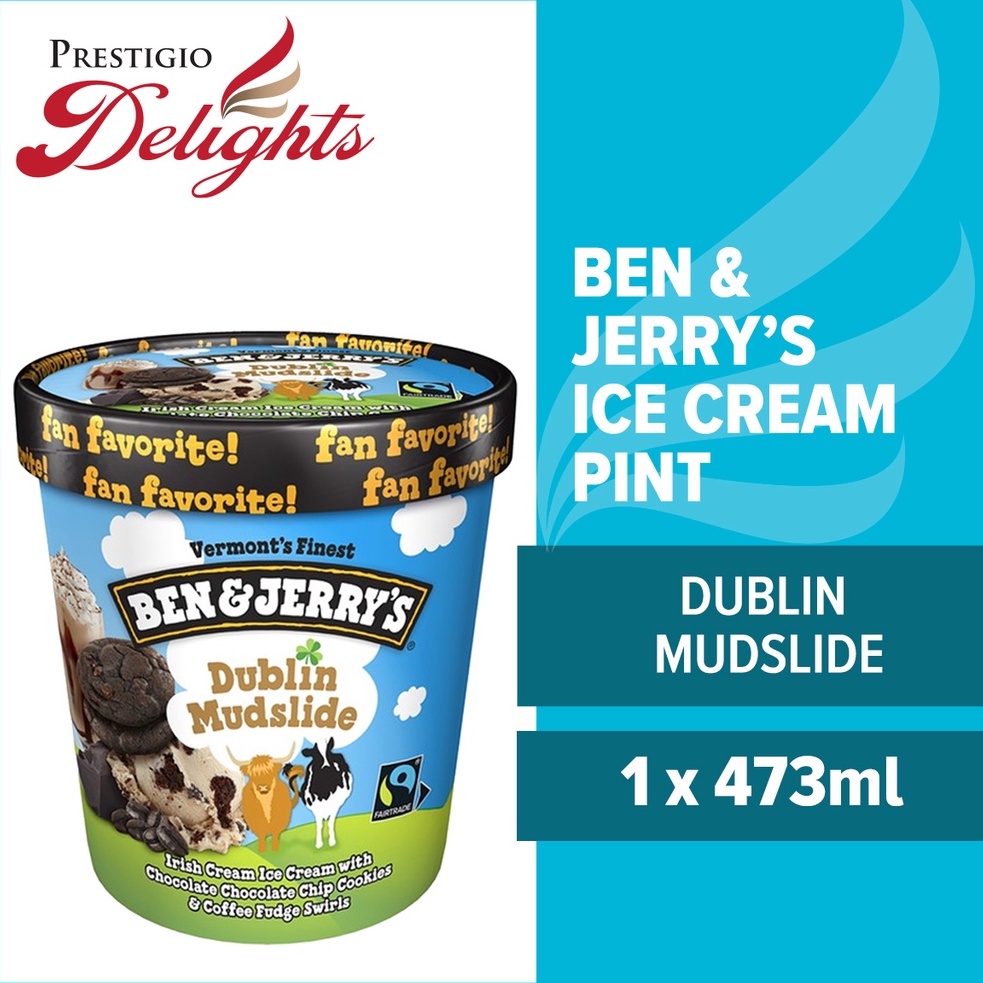 Ben & Jerry's Ice Cream Pint Dublin Mudslide 473ml By Prestigio Delights Shopee Singapore