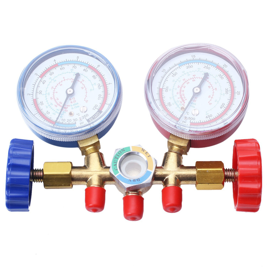 Double Fixed Gauge Air Home Conditioner Metering Meter Car Pressure
