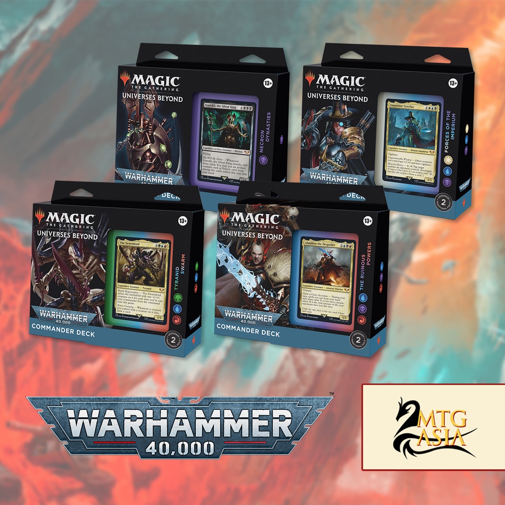 Warhammer 40K Regular Edition Commander Decks Set of 4 English MTGASIA
