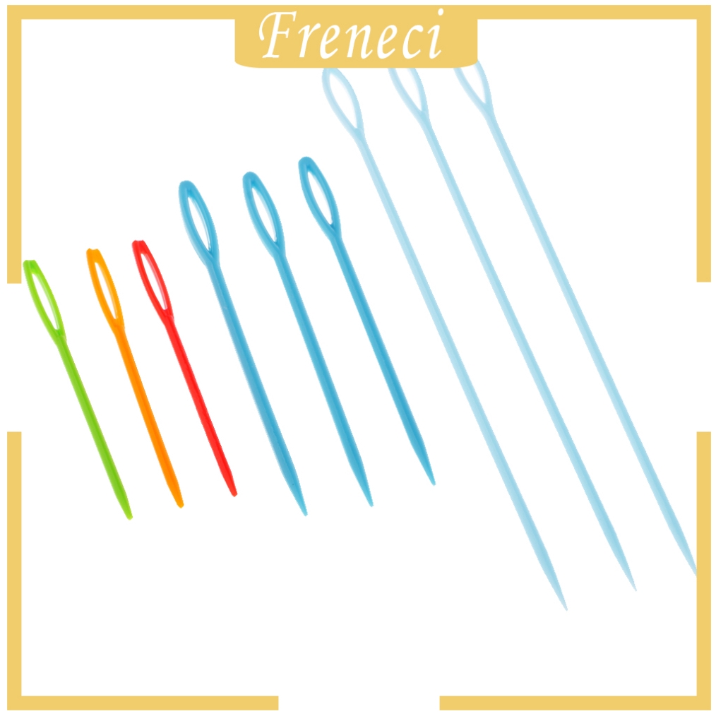 [FRENECI] 9 Pieces Plastic Sewing Needles for DIY Wool Cross Stitch