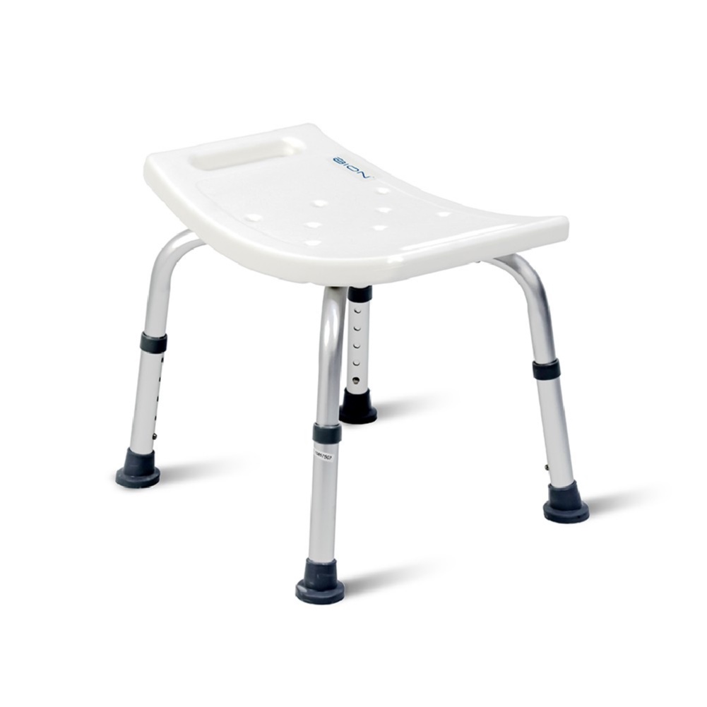 BION Shower Chair 797 Height Adjustable Legs Side Handles Antislip