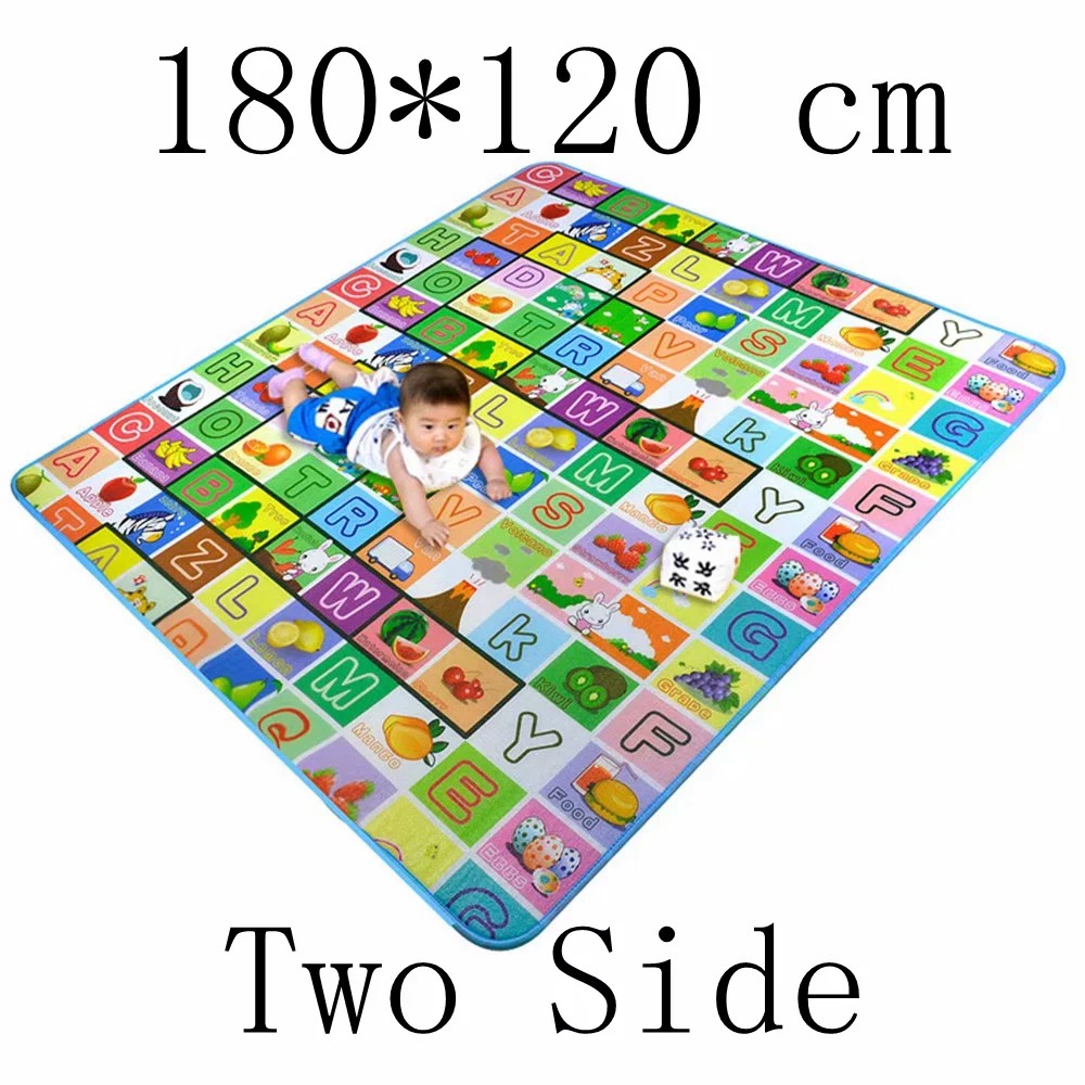 Large Baby Playmat Double Side Kids Play Mat Early Learning Letter