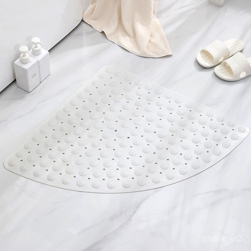 FanShaped Shower Room NonSlip Mat Bathroom Bath Foot Mat Toilet Arc