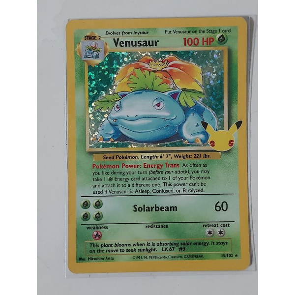 Pokemon venusaur celebration 25th anniversary card Shopee Singapore