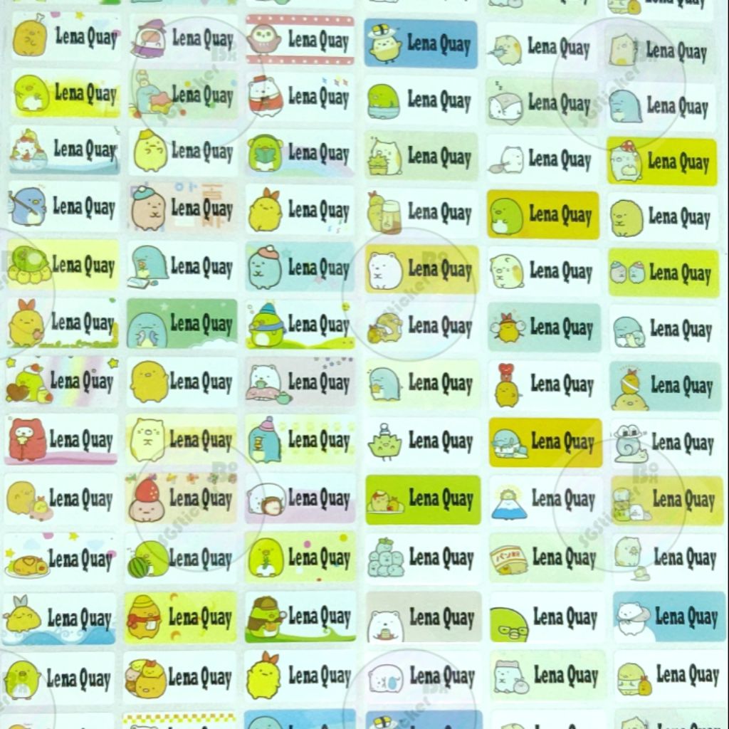Express Printing Sumikko Gurashi 1 & 2 Medium waterproof cartoon name