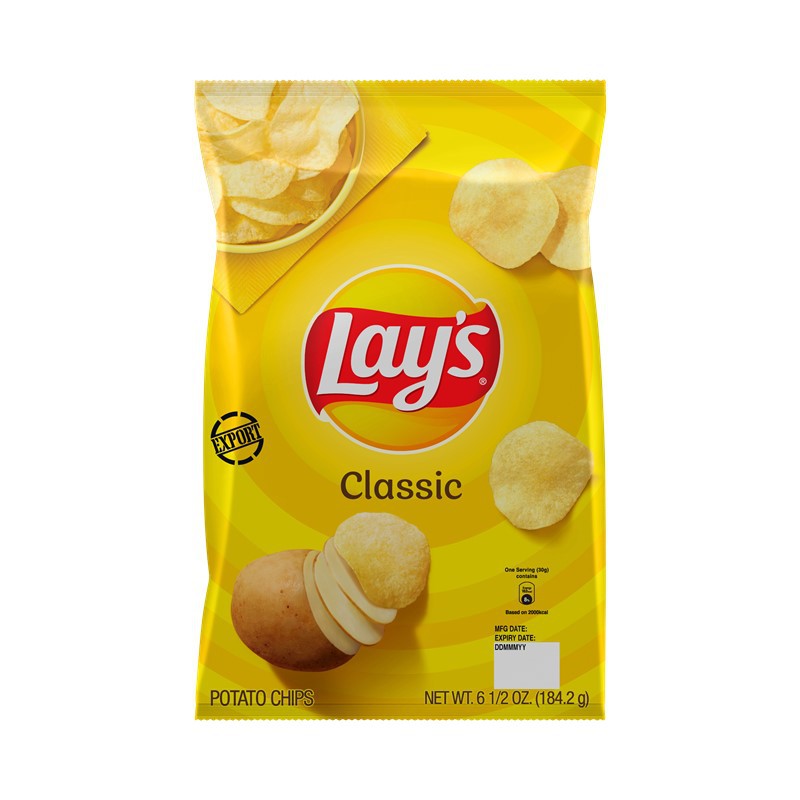 Lay's NEW Classic Potato Chips 184.2g DKSHSG(Expiry21/12/2021