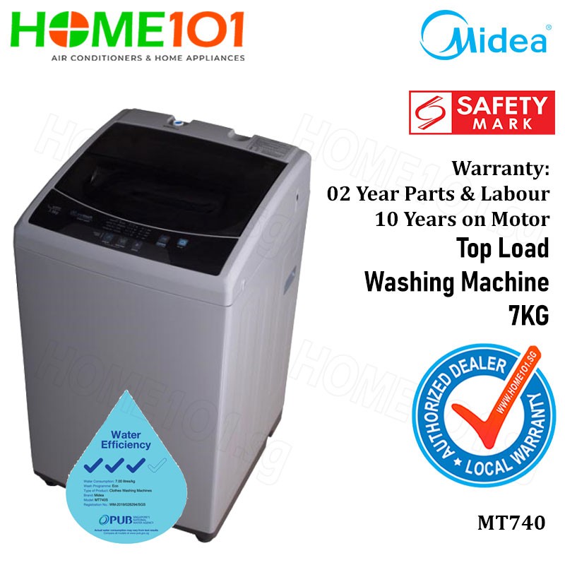 Midea Top Load Washing Machine 7.0KG MT 740 with Lift Landing Floor