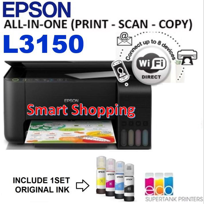Epson EcoTank L3150 AllinOne Ink Tank Printer Print Scan Copy L 3150