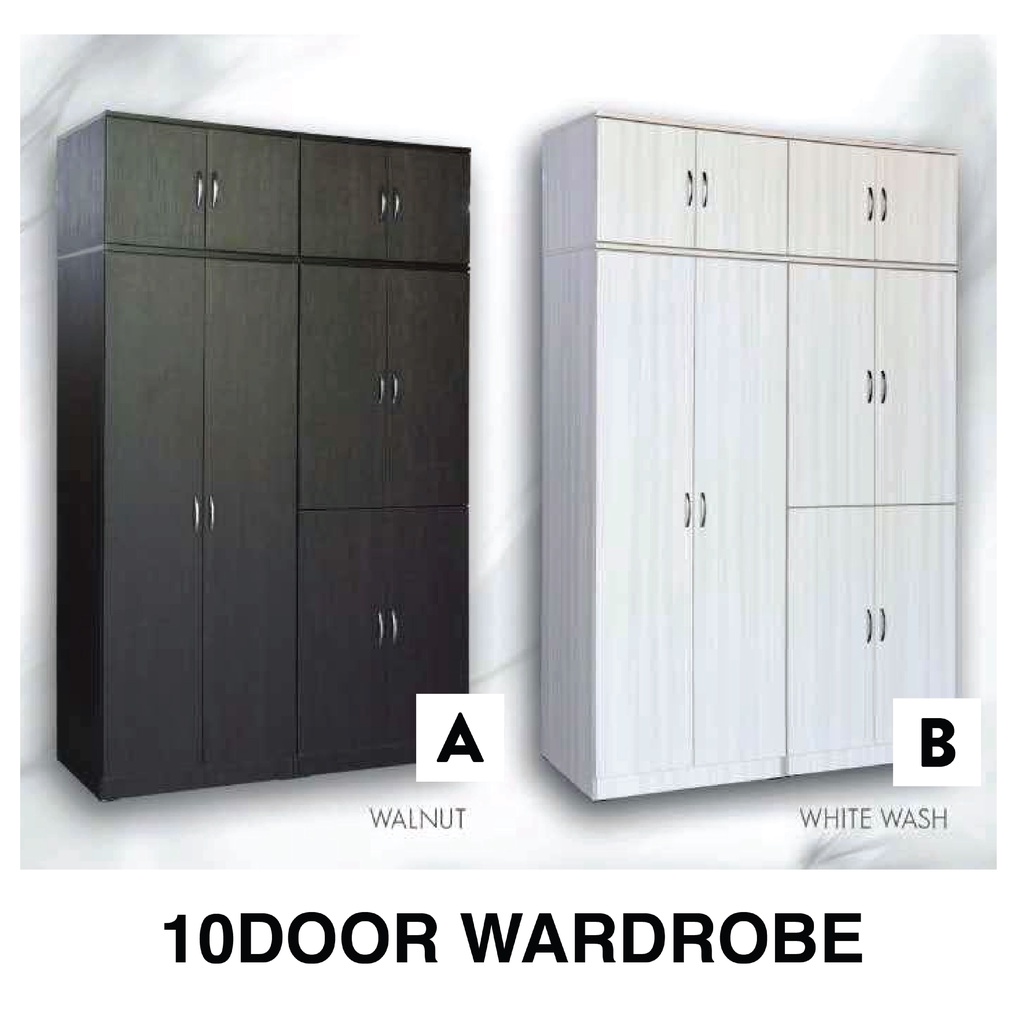 Wardrobe 10 Door Swing Door Wardrobe Storage Cloth Cupboard 10 Door Wardrobe