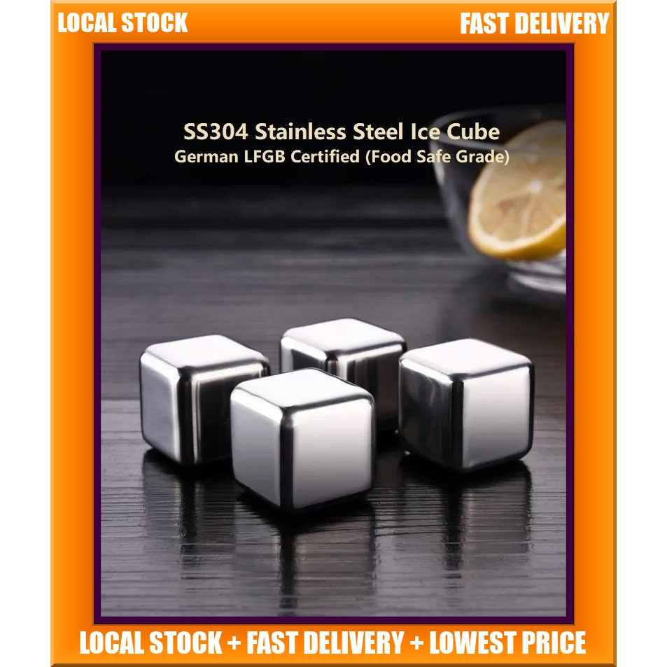 SUS304 Stainless Steel Ice Cube Food Safe Grade Reusable Ice Cubes Chilling Stones Quick Freeze