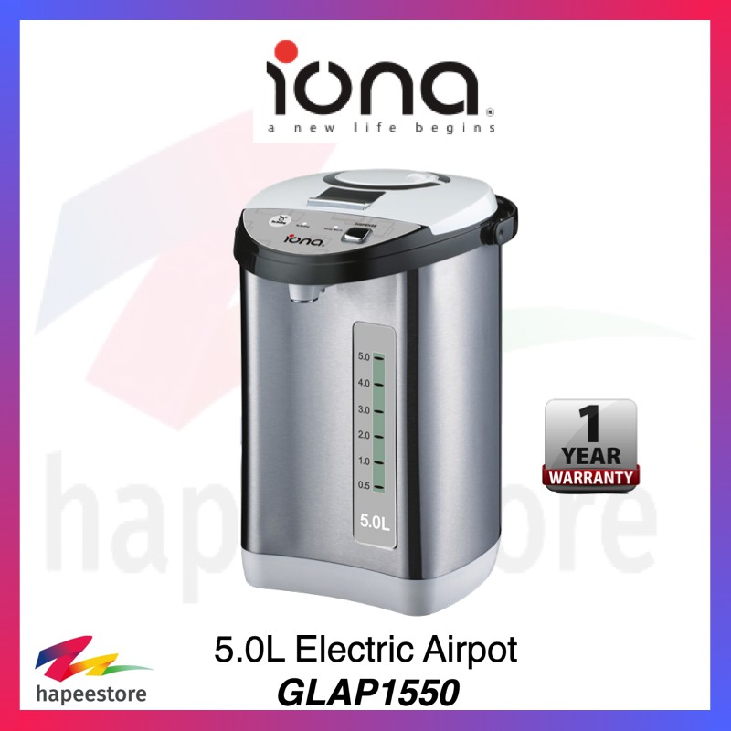 Iona 5L Electric Airpot GLAP1550 (1 Year Warranty) Shopee Singapore