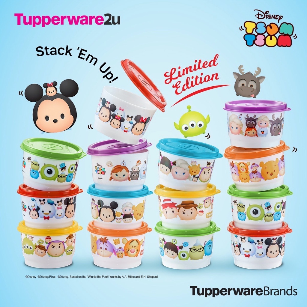Tupperware Disney TsumTsum Set / Mickey / Minnie/ Winnie the pooh