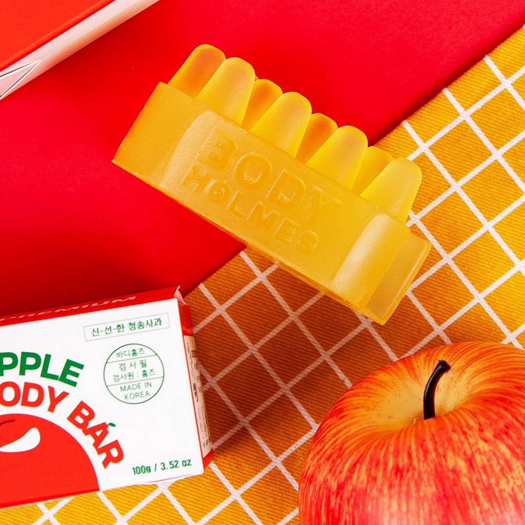 [BODYHOLMES] Apple Body Soap Bar Moisturing Multi Massage Bar For back Shopee Singapore