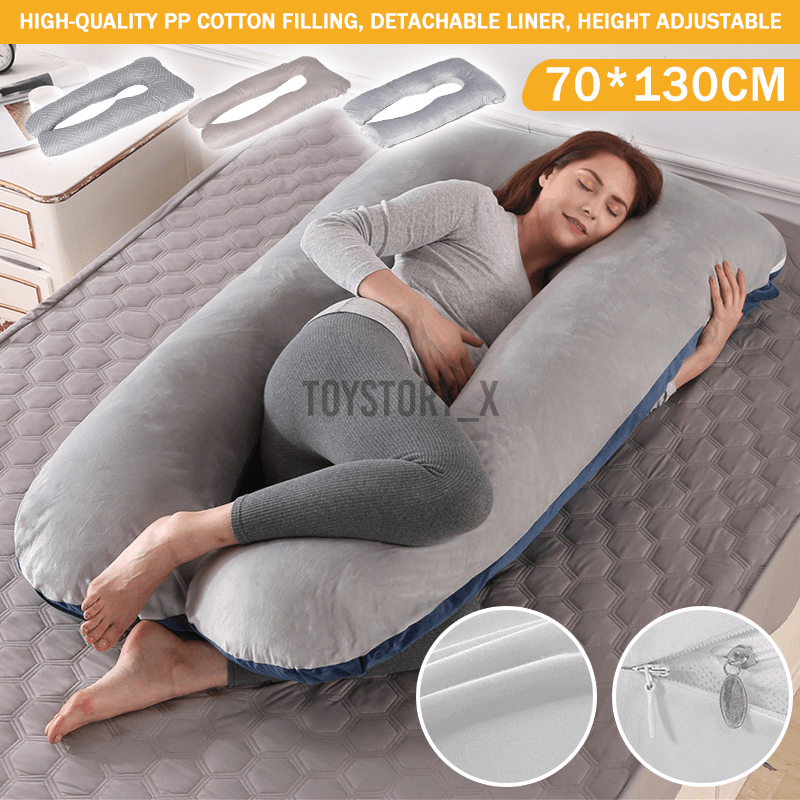 70X130Cm U Shape Full Body Pregnancy Pillow Maternity Mother Sleeping Cushions Bedroom | Shopee Singapore