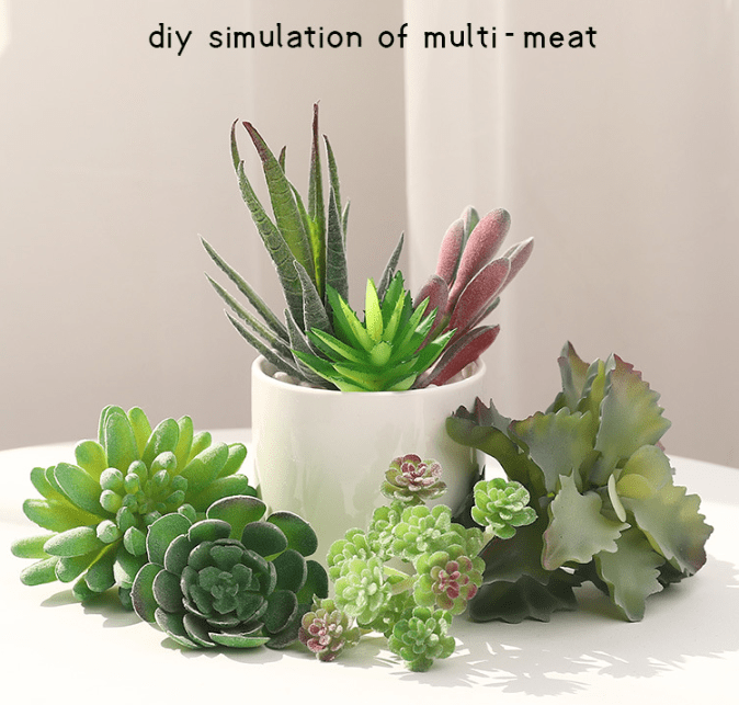 Ready stock artificial Succulent Flocking Plants Unpotted