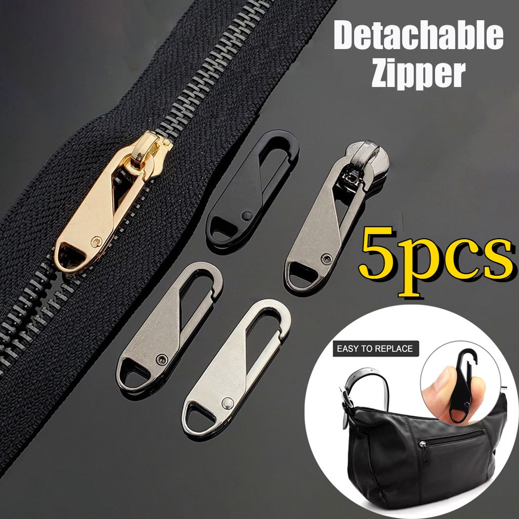 5pcs Metal Pull Tab Thickened Universal Zipper Puller / Removable Bag