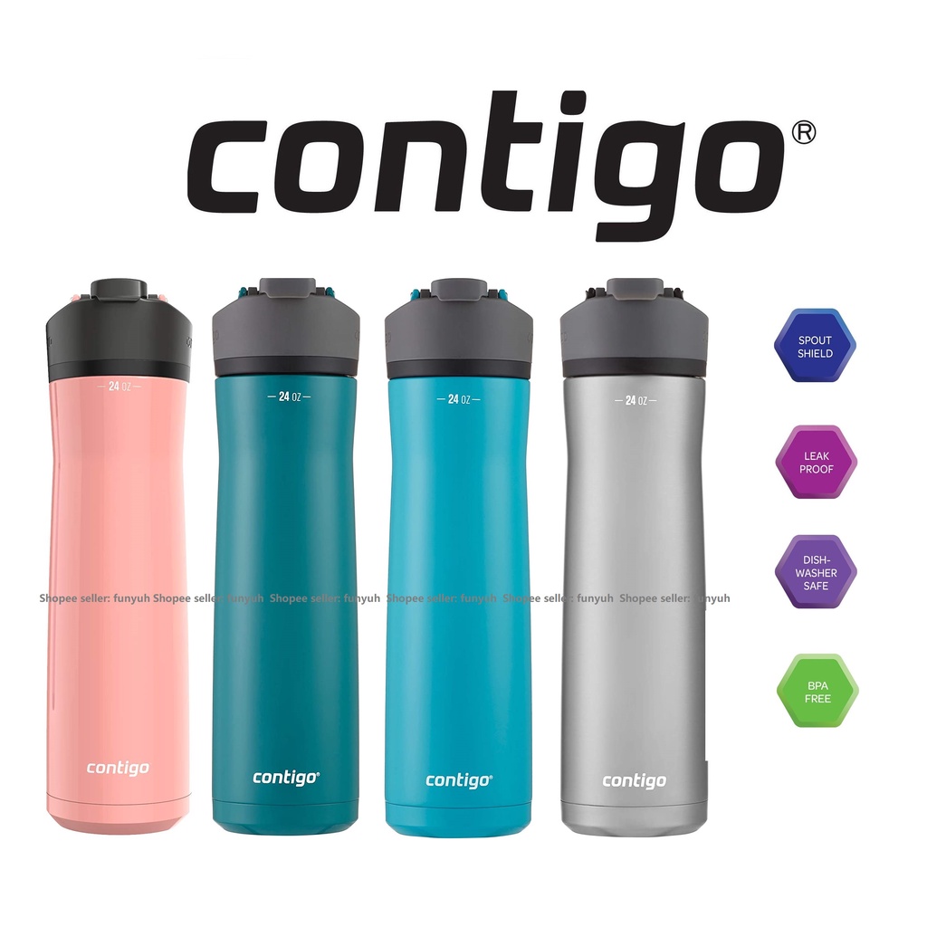 Contigo Cortland 2.0 AUTOSEAL Chill Water Bottle with AUTOSEAL Lid